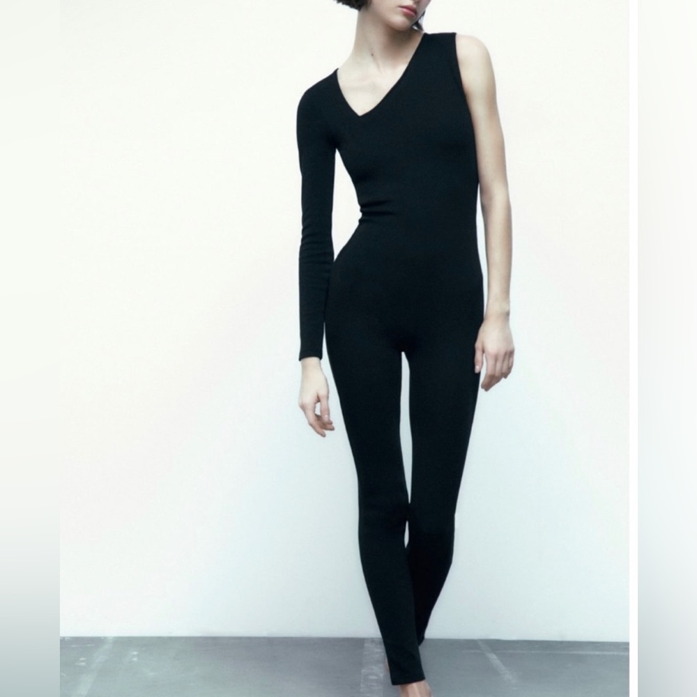 Zara - 🖤🖤🖤Black Asymmetrical Jumpsuit- Size Small - NWT